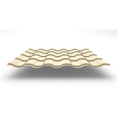Металлочерепица Kredo с покрытием Satin®, 0,50 мм, цвет RAL 1015