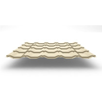 Металлочерепица Kvinta Plus с покрытием Satin®, 0,50 мм, цвет RAL 1015