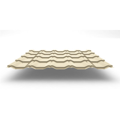 Металлочерепица Kvinta Plus с покрытием Satin®, 0,50 мм, цвет RAL 1015