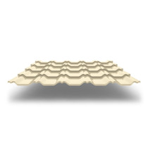 Металлочерепица Kvinta Plus 3D с покрытием Satin®, 0,50 мм, цвет RAL 1015