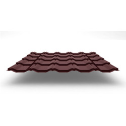 Металлочерепица Kvinta Plus с покрытием Satin®, 0,50 мм, цвет RAL 3009