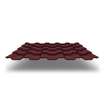 Металлочерепица Kvinta Plus 3D с покрытием Satin®, 0,50 мм, цвет RAL 3009