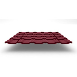 Металлочерепица Kvinta Plus с покрытием Satin®, 0,50 мм, цвет RAL 3011