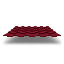 Металлочерепица Kvinta Plus 3D с покрытием Satin®, 0,50 мм, цвет RAL 3011