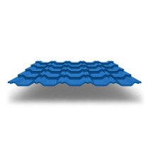 Металлочерепица Kvinta Plus 3D с покрытием Полиэстер, 0,45 мм, цвет RAL 5015