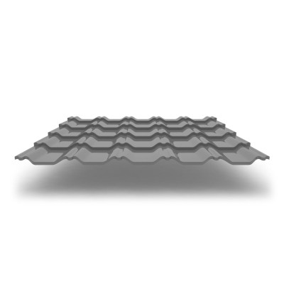 Металлочерепица Kvinta Plus 3D с покрытием Satin®, 0,50 мм, цвет RAL 7004
