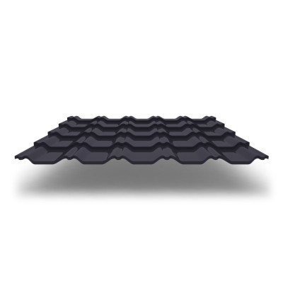 Металлочерепица Kvinta Plus 3D с покрытием Satin®, 0,50 мм, цвет RAL 7024