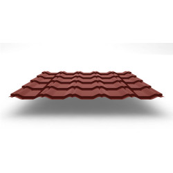 Металлочерепица Kvinta Plus с покрытием Satin®, 0,50 мм, цвет RAL 8004