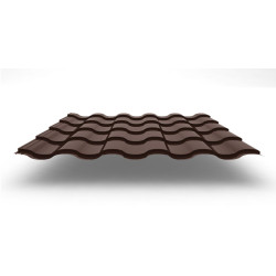 Металлочерепица Kredo с покрытием Satin®, 0,50 мм, цвет RAL 8017