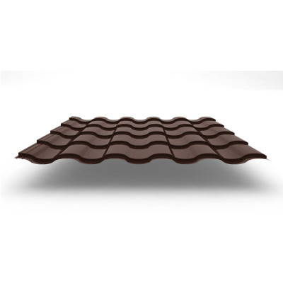 Металлочерепица Kredo с покрытием Satin®, 0,50 мм, цвет RAL 8017