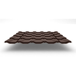 Металлочерепица Kvinta Plus с покрытием Satin®, 0,50 мм, цвет RAL 8017