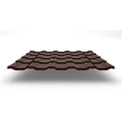 Металлочерепица Kvinta Plus с покрытием Satin®, 0,50 мм, цвет RAL 8017