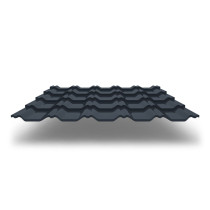 Металлочерепица Kvinta Plus 3D с покрытием GreenCoat® Pural®, 0,50 мм, цвет RR 23