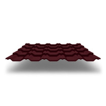 Металлочерепица Kvinta Plus 3D с покрытием GreenCoat® Pural®, 0,50 мм, цвет RR 29
