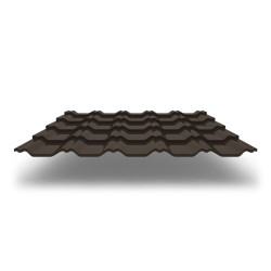 Металлочерепица Kvinta Plus 3D с покрытием GreenCoat® Pural®, 0,50 мм, цвет RR 32