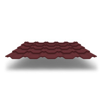Металлочерепица Kvinta Plus 3D с покрытием Velur®, 0,50 мм, цвет RAL 3009