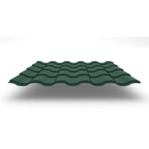 Металлочерепица Kredo с покрытием Velur®, 0,50 мм, цвет RAL 6020