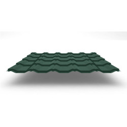 Металлочерепица Kvinta Plus с покрытием Velur®, 0,50 мм, цвет RAL 6020
