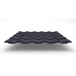 Металлочерепица Kvinta Plus с покрытием Velur®, 0,50 мм, цвет RAL 7024
