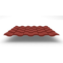 Металлочерепица Kredo с покрытием Satin Matt®, 0,50 мм, цвет RAL 8004