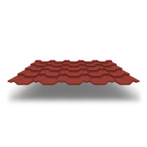 Металлочерепица Kvinta Plus 3D с покрытием Satin Matt®, 0,50 мм, цвет RAL 8004