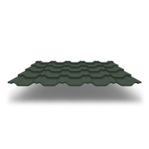 Металлочерепица Kvinta Plus 3D с покрытием GreenCoat® Pural Matt®, 0,50 мм, цвет RR 11