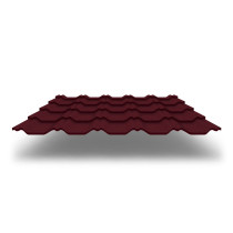 Металлочерепица Kvinta Plus 3D с покрытием GreenCoat® Pural Matt®, 0,50 мм, цвет RR 29