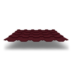 Металлочерепица Kvinta Plus 3D с покрытием GreenCoat® Pural Matt®, 0,50 мм, цвет RR 29