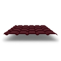 Металлочерепица Quadro Profi с покрытием GreenCoat® Pural Matt®, 0,50 мм, цвет RR 29