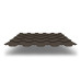 Металлочерепица Kvinta Plus 3D с покрытием GreenCoat® Pural Matt®, 0,50 мм, цвет RR 32