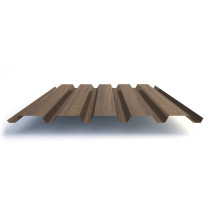 Профлист С44 с покрытием ECOSTEEL® 0,5 мм, морёный дуб