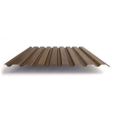 Профлист МП20 с покрытием ECOSTEEL® 0,5 мм, морёный дуб