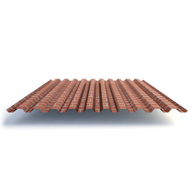 Профлист С21 с покрытием ECOSTEEL® 0,5 мм, кирпич