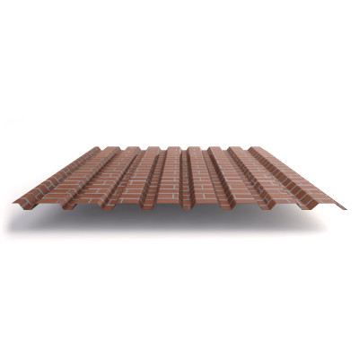 Профлист МП20 с покрытием ECOSTEEL® 0,5 мм, кирпич