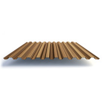 Профлист С21 с покрытием ECOSTEEL® 0,5 мм, кедр