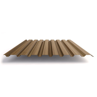 Профлист МП20 с покрытием ECOSTEEL® 0,5 мм, кедр