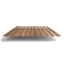 Профлист С8 с покрытием ECOSTEEL® 0,5 мм, золотистый дуб