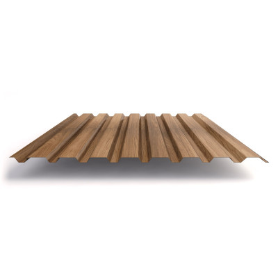 Профлист МП20 с покрытием ECOSTEEL® 0,5 мм, золотистый дуб