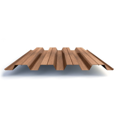 Профлист Н60 с покрытием ECOSTEEL® 0,5 мм, золотистый дуб