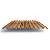 Профлист С21 с покрытием ECOSTEEL® 0,5 мм, золотистый дуб