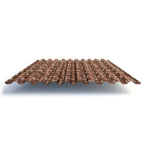 Профлист С21 с покрытием ECOSTEEL® 0,5 мм, кирпич рустик