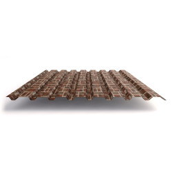 Профлист МП20 с покрытием ECOSTEEL® 0,5 мм, кирпич рустик