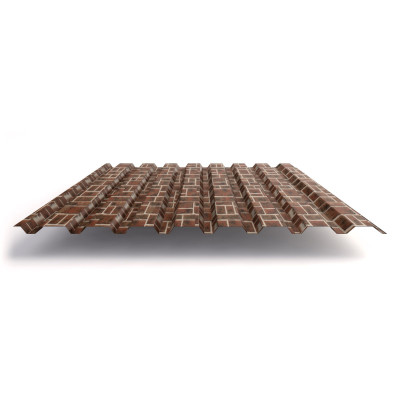 Профлист МП20 с покрытием ECOSTEEL® 0,5 мм, кирпич рустик