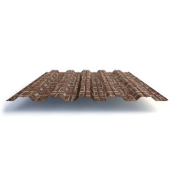 Профлист НС35 с покрытием ECOSTEEL® 0,5 мм, кирпич рустик