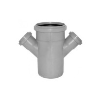 Крестовина PP-H 1-плоскостная серая Дн 110х50х50х45гр б/нап в/к VALFEX 27111550