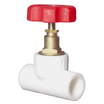 Клапан (вентиль) PP-R запорный белый внутренняя пайка Дн 20х90гр VALFEX 10146020