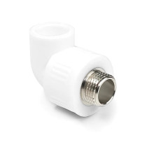 Угольник PP-R комбинированный белый НР Дн 25x1/2" RTP (РосТурПласт) 10801