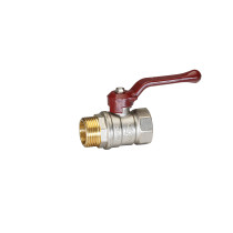 Кран шаровой латунный никель Temper Ду 20 (3/4”) PN40, ВН/НР, рычаг 8820ВНР3440, DN 20, 3/4 дюйма
