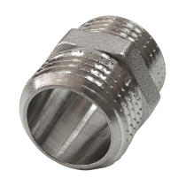Ниппель латунь никель Ду 20 (3/4") НР Valfex VF.582.N.034, DN 20, 3/4 дюйма