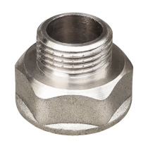 Переход латунь никель Ду 10х8 (3/8"х1/4") ВР/НР Valfex VF.592.N.038.014, DN 10